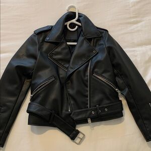 AllSaints Balfern Faux Leather Belted Biker Jacket